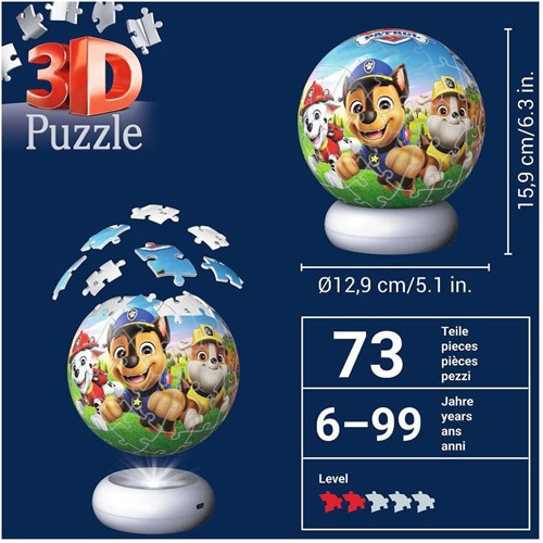Ravensburger 3D Puzzle Nachtlicht Paw Patrol - Kinderpuzzle Lampe-3