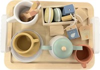 Atan Holz Teeservice Spielzeug - langlebiges Holz Teeset für Kinder-2