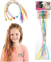 Toi-Toys Haarclip Mädchen bunte Haarzöpfe mit Herzen 6 Stück-2