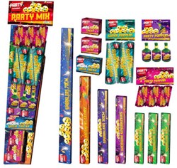 Twisk Kinderfeuerwerk Party Mix Paket XL 70cm - 140-teiliges Feuerwerk