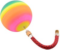 Johntoy Regenbogenbälle Spielzeug Set 3 Stück Gummi bunt 8 cm-3