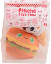 Johntoy Plüsch Fastfood Kuscheltiere Set 2-teilig lustiges Spielzeug