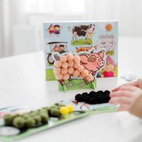 Bambolino Toys Bastelset Fien & Teun Pompon kleben Bauernhoftiere-3