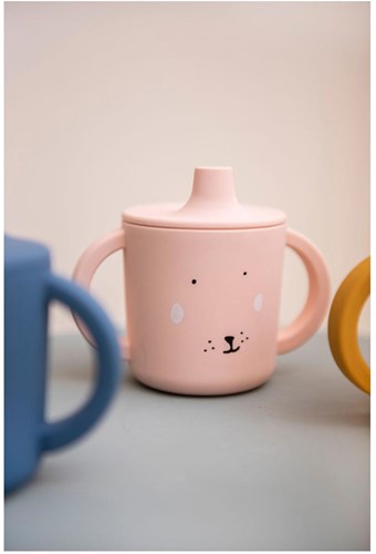 Trixie Silikon Trinklernbecher Baby rosa Mrs. Rabbit auslaufsicher-2