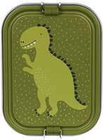 Trixie Lunchbox groß - Edelstahl Brotdose für Kinder - Mr. Dino - Grün-3