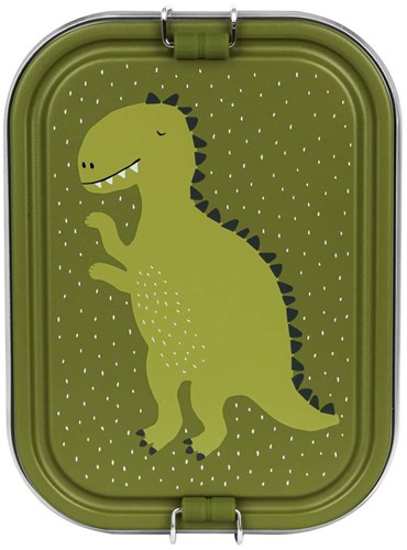 Trixie Lunchbox groß - Edelstahl Brotdose für Kinder - Mr. Dino - Grün-3