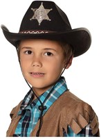 Boland - Kinderhut Sheriff schwarz Cowboyhut Verkleidungshut-2