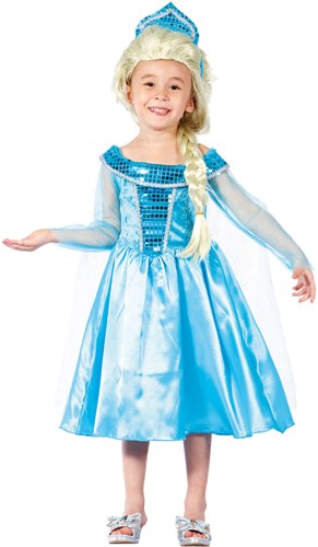 Boland - Kinderkostüm Winterprinzessin - Kleid 3-4 Jahre - Prinzessin