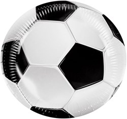 Boland Pappteller Fußball - 10 Stück - Partygeschirr - 23 cm