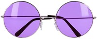 Boland Partybrille Hippie XL lila - Festival Accessoire Retro Flower Power