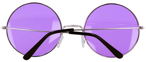Boland Partybrille Hippie XL lila - Festival Accessoire Retro Flower Power-3
