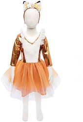 Great Pretenders Fuchs Kostümkleid mit Haarband - Kinderkostüm 3-4 Jahre
