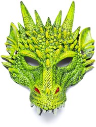 Great Pretenders Drachenmaske grün Verkleidungszubehör für Kinder