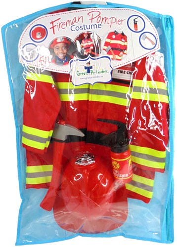 Great Pretenders Feuerwehrmann Kostümset für Kinder Größe 3-4 Jahre