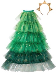 Great Pretenders Weihnachtsbaum Kleid Kinder Kostüm mit Haarband 5-6 Jahre