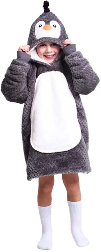 Noxxiez Hoodie Pinguin - Kuschelige Kinder Kapuzenpullover 3-6 Jahre - Warmes Fleece-2
