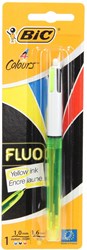 BIC Kugelschreiber Mehrfarben fluoreszierend - Schreibspaß für Kinder