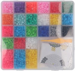 Creafun Bügelperlen Set - 2800 Stück - buntes Bastelvergnügen