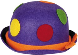 Boland - Clown Melone mit Punkten - bunte Verkleidungshut - Erwachsene