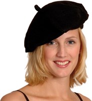 Boland - Französische Baskenmütze schwarz - Kostümhut Erwachsene Damen - Frankreich