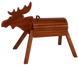 Goki Holz Gartenspielzeug Elch Elo - Sitzhöhe 80 cm - wetterfest