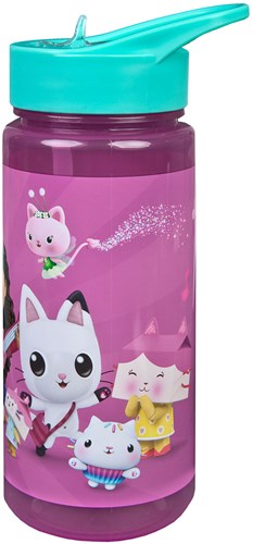 van der Meulen Gabby's Dollhouse Trinkflasche 500ml mit Strohhalm - Kinder-2
