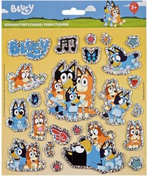 Bluey Schaumstoffaufkleber Glitzereffekt Bastelspaß für Kinder