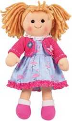 BigJigs Puppe Maggie - weiche Stoffpuppe 34 cm für Kinder