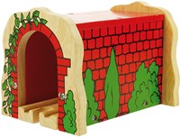 BigJigs Holzeisenbahn rote Tunnel - Holzspielzeug