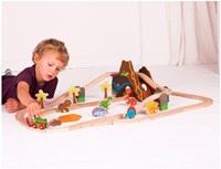 BigJigs Holz Dinosaurier Eisenbahnset - 49-teiliges Spielzeug-2