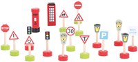 BigJigs Holz-Verkehrsschilder Spielset - 18-teiliges Set-2