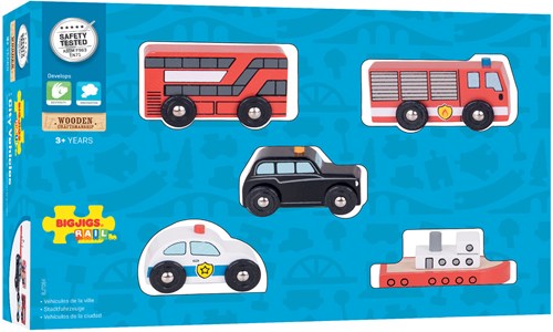Bigjigs Wooden City Vehicles - 5 Teile
