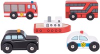 Bigjigs Wooden City Vehicles - 5 Teile-2