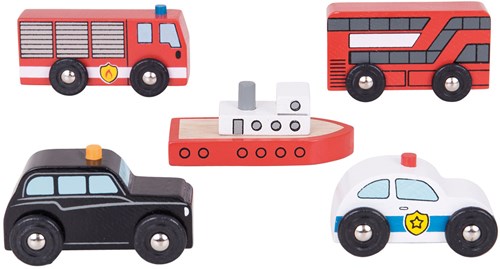 Bigjigs Wooden City Vehicles - 5 Teile-2