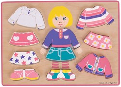 Bigjigs Toys Anzieh-Puzzle - Mädchen