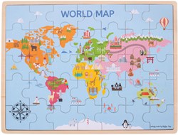 Bigjigs Weltkarte Puzzle