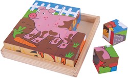 Bigjigs Bauernhof-Würfelpuzzle