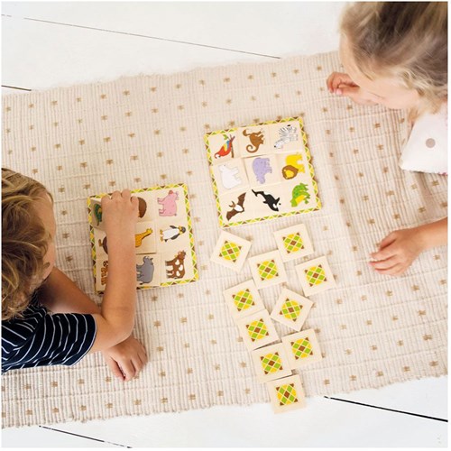 BigJigs Holzspiel Lotto - Tiere Memoryspiel für Kinder-3