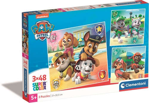 Clementoni Legpuzzel Super Color Vierkant PAW Patrol, 3x48st.