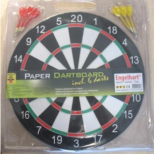 Hot Sports + Toys Dartbord 42,5 cm dünn, in Blister