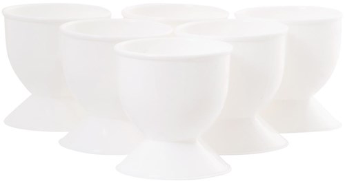 Kunststoff Eierbecher Set 6 Stück weiß
