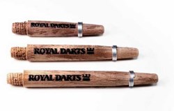 Royal Darts Holz Dart Shafts Walnuss Medium Green Line nachhaltig