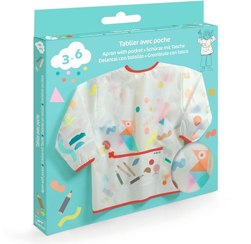 Djeco Bastelschürze mit Tasche - kreativer Schutz für Kinder