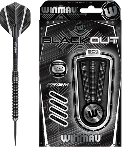 Winmau Steeltip Dartpfeile Blackout 22g Tungsten professionell
