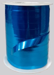 Kräuselband metallic leuchtend blau 10 mm. 12114