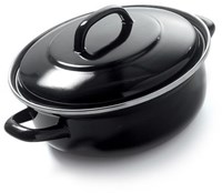 BK Bratentopf Fortalit Emaille schwarz 22 cm Induktion Ofenfest