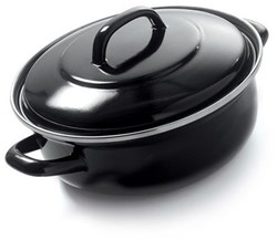 BK Bratentopf Fortalit Emaille schwarz 22 cm Induktion Ofenfest
