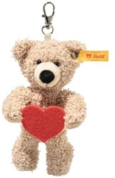 Steiff Plüsch Teddybär Anhänger Fynn - Love, beige, 12 cm Schlüsselanhänger