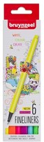 Bruynzeel Fineliner Set Neon 6 Farben - Kreative Stifte für Kinder