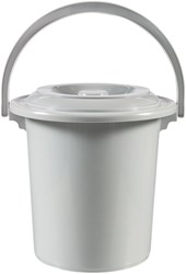 Curver Toiletteneimer Camping hellgrau 10L mit Deckel Kunststoff
